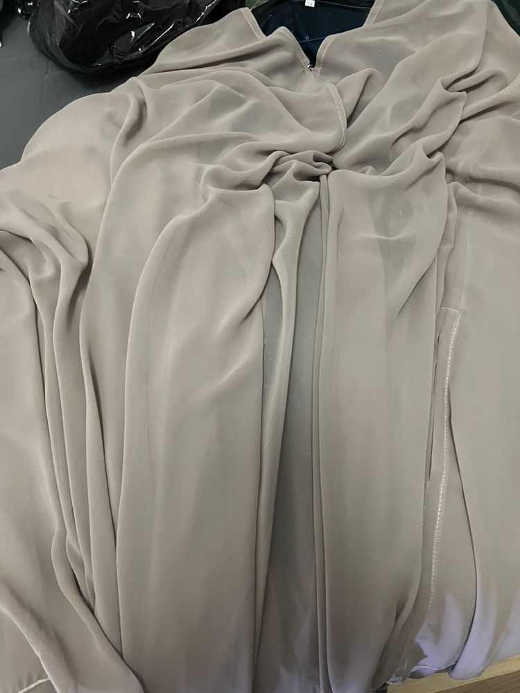 A taupe gray Butterfly Abaya_thumbnail_2